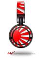 Decal style Skin Wrap for Sony MDR ZX100 Headphones Rising Sun Japanese Flag Red (HEADPHONES  NOT INCLUDED)