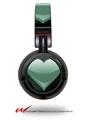 Decal style Skin Wrap for Sony MDR ZX100 Headphones Glass Heart Grunge Seafoam Green (HEADPHONES  NOT INCLUDED)
