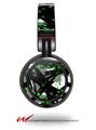Decal style Skin Wrap for Sony MDR ZX100 Headphones Abstract 02 Green (HEADPHONES  NOT INCLUDED)