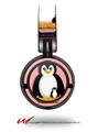 Decal style Skin Wrap for Sony MDR ZX100 Headphones Penguins on Pink (HEADPHONES  NOT INCLUDED)