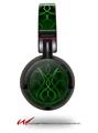 Decal style Skin Wrap for Sony MDR ZX100 Headphones Abstract 01 Green (HEADPHONES  NOT INCLUDED)