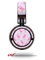 Decal style Skin Wrap for Sony MDR ZX100 Headphones Flamingos on Pink (HEADPHONES  NOT INCLUDED)
