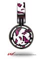 Decal style Skin Wrap for Sony MDR ZX100 Headphones Butterflies Purple (HEADPHONES  NOT INCLUDED)
