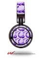 Decal style Skin Wrap for Sony MDR ZX100 Headphones Petals Purple (HEADPHONES  NOT INCLUDED)