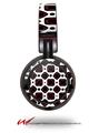 Decal style Skin Wrap for Sony MDR ZX100 Headphones Red And Black Squared (HEADPHONES  NOT INCLUDED)