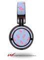 Decal style Skin Wrap for Sony MDR ZX100 Headphones Flamingos on Blue (HEADPHONES  NOT INCLUDED)