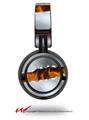 Decal style Skin Wrap for Sony MDR ZX100 Headphones Ripped Metal Fire (HEADPHONES  NOT INCLUDED)
