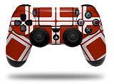 WraptorSkinz Skin compatible with Sony PS4 Dualshock Controller PlayStation 4 Original Slim and Pro Squared Red Dark (CONTROLLER NOT INCLUDED)