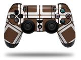 WraptorSkinz Skin compatible with Sony PS4 Dualshock Controller PlayStation 4 Original Slim and Pro Squared Chocolate Brown (CONTROLLER NOT INCLUDED)