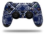 WraptorSkinz Skin compatible with Sony PS4 Dualshock Controller PlayStation 4 Original Slim and Pro Wavey Navy Blue (CONTROLLER NOT INCLUDED)