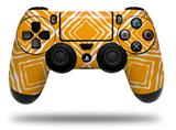 WraptorSkinz Skin compatible with Sony PS4 Dualshock Controller PlayStation 4 Original Slim and Pro Wavey Orange (CONTROLLER NOT INCLUDED)
