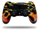 WraptorSkinz Skin compatible with Sony PS4 Dualshock Controller PlayStation 4 Original Slim and Pro Metal Flames (CONTROLLER NOT INCLUDED)
