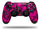 WraptorSkinz Skin compatible with Sony PS4 Dualshock Controller PlayStation 4 Original Slim and Pro Scattered Skulls Hot Pink (CONTROLLER NOT INCLUDED)