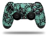 WraptorSkinz Skin compatible with Sony PS4 Dualshock Controller PlayStation 4 Original Slim and Pro Scattered Skulls Seafoam Green (CONTROLLER NOT INCLUDED)