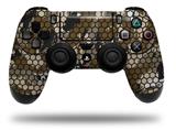 WraptorSkinz Skin compatible with Sony PS4 Dualshock Controller PlayStation 4 Original Slim and Pro HEX Mesh Camo 01 Brown (CONTROLLER NOT INCLUDED)
