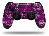 WraptorSkinz Skin compatible with Sony PS4 Dualshock Controller PlayStation 4 Original Slim and Pro HEX Mesh Camo 01 Pink (CONTROLLER NOT INCLUDED)