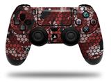 WraptorSkinz Skin compatible with Sony PS4 Dualshock Controller PlayStation 4 Original Slim and Pro HEX Mesh Camo 01 Red (CONTROLLER NOT INCLUDED)