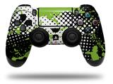 WraptorSkinz Skin compatible with Sony PS4 Dualshock Controller PlayStation 4 Original Slim and Pro Halftone Splatter Green White (CONTROLLER NOT INCLUDED)