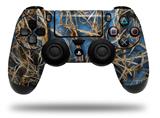 WraptorSkinz Skin compatible with Sony PS4 Dualshock Controller PlayStation 4 Original Slim and Pro WraptorCamo Grassy Marsh Camo Neon Blue (CONTROLLER NOT INCLUDED)