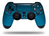 WraptorSkinz Skin compatible with Sony PS4 Dualshock Controller PlayStation 4 Original Slim and Pro Smooth Fades Neon Blue Black (CONTROLLER NOT INCLUDED)