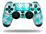 WraptorSkinz Skin compatible with Sony PS4 Dualshock Controller PlayStation 4 Original Slim and Pro Houndstooth Neon Teal (CONTROLLER NOT INCLUDED)