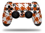 WraptorSkinz Skin compatible with Sony PS4 Dualshock Controller PlayStation 4 Original Slim and Pro Houndstooth Burnt Orange (CONTROLLER NOT INCLUDED)