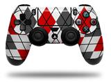 WraptorSkinz Skin compatible with Sony PS4 Dualshock Controller PlayStation 4 Original Slim and Pro Argyle Red and Gray (CONTROLLER NOT INCLUDED)