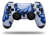 WraptorSkinz Skin compatible with Sony PS4 Dualshock Controller PlayStation 4 Original Slim and Pro Petals Blue (CONTROLLER NOT INCLUDED)