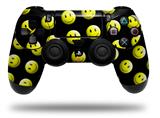 WraptorSkinz Skin compatible with Sony PS4 Dualshock Controller PlayStation 4 Original Slim and Pro Smileys on Black (CONTROLLER NOT INCLUDED)