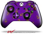 Decal Style Skin for Microsoft XBOX One Wireless Controller Anchors Away Purple - (CONTROLLER NOT INCLUDED)
