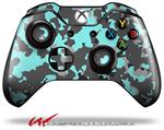 Decal Style Skin for Microsoft XBOX One Wireless Controller WraptorCamo Old School Camouflage Camo Neon Teal - (CONTROLLER NOT INCLUDED)