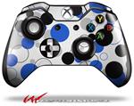 Decal Style Skin for Microsoft XBOX One Wireless Controller Lots of Dots Blue on White - (CONTROLLER NOT INCLUDED)