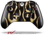 Decal Style Skin for Microsoft XBOX One Wireless Controller Metal Flames Yellow - (CONTROLLER NOT INCLUDED)