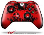 Decal Style Skin for Microsoft XBOX One Wireless Controller Big Kiss Lips Black on Red - (CONTROLLER NOT INCLUDED)
