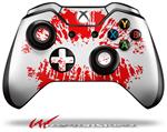 Decal Style Skin for Microsoft XBOX One Wireless Controller Big Kiss Lips Red on White - (CONTROLLER NOT INCLUDED)
