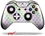 Decal Style Skin for Microsoft XBOX One Wireless Controller Pastel Hearts on White - (CONTROLLER NOT INCLUDED)