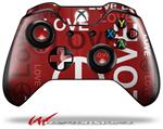 Decal Style Skin for Microsoft XBOX One Wireless Controller Love and Peace Red - (CONTROLLER NOT INCLUDED)