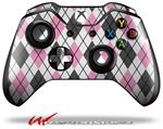Decal Style Skin for Microsoft XBOX One Wireless Controller Argyle Pink and Gray - (CONTROLLER NOT INCLUDED)