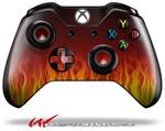 Decal Style Skin for Microsoft XBOX One Wireless Controller Fire on Black - (CONTROLLER NOT INCLUDED)