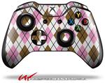Decal Style Skin for Microsoft XBOX One Wireless Controller Argyle Pink and Brown - (CONTROLLER NOT INCLUDED)