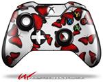 Decal Style Skin for Microsoft XBOX One Wireless Controller Butterflies Red - (CONTROLLER NOT INCLUDED)