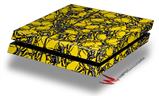 Vinyl Decal Skin Wrap compatible with Sony PlayStation 4 Original Console Scattered Skulls Yellow (PS4 NOT INCLUDED)