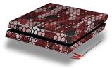 Vinyl Decal Skin Wrap compatible with Sony PlayStation 4 Original Console HEX Mesh Camo 01 Red (PS4 NOT INCLUDED)