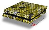 Vinyl Decal Skin Wrap compatible with Sony PlayStation 4 Original Console HEX Mesh Camo 01 Yellow (PS4 NOT INCLUDED)