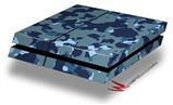 Vinyl Decal Skin Wrap compatible with Sony PlayStation 4 Original Console WraptorCamo Old School Camouflage Camo Navy (PS4 NOT INCLUDED)