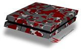 Vinyl Decal Skin Wrap compatible with Sony PlayStation 4 Original Console WraptorCamo Old School Camouflage Camo Red Dark (PS4 NOT INCLUDED)