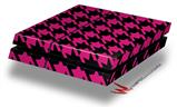 Vinyl Decal Skin Wrap compatible with Sony PlayStation 4 Original Console Houndstooth Hot Pink on Black (PS4 NOT INCLUDED)