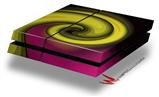 Vinyl Decal Skin Wrap compatible with Sony PlayStation 4 Original Console Alecias Swirl 01 Yellow (PS4 NOT INCLUDED)