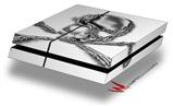 Vinyl Decal Skin Wrap compatible with Sony PlayStation 4 Original Console Chrome Skull on White (PS4 NOT INCLUDED)