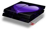 Vinyl Decal Skin Wrap compatible with Sony PlayStation 4 Original Console Glass Heart Grunge Purple (PS4 NOT INCLUDED)